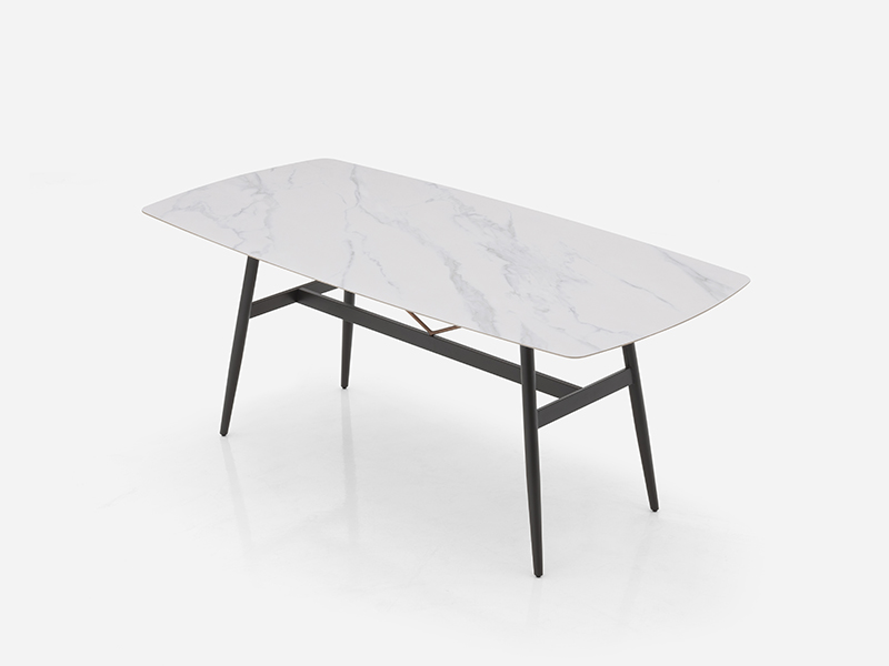 Pia 6-Seater Dining Table White Top-Rectangular