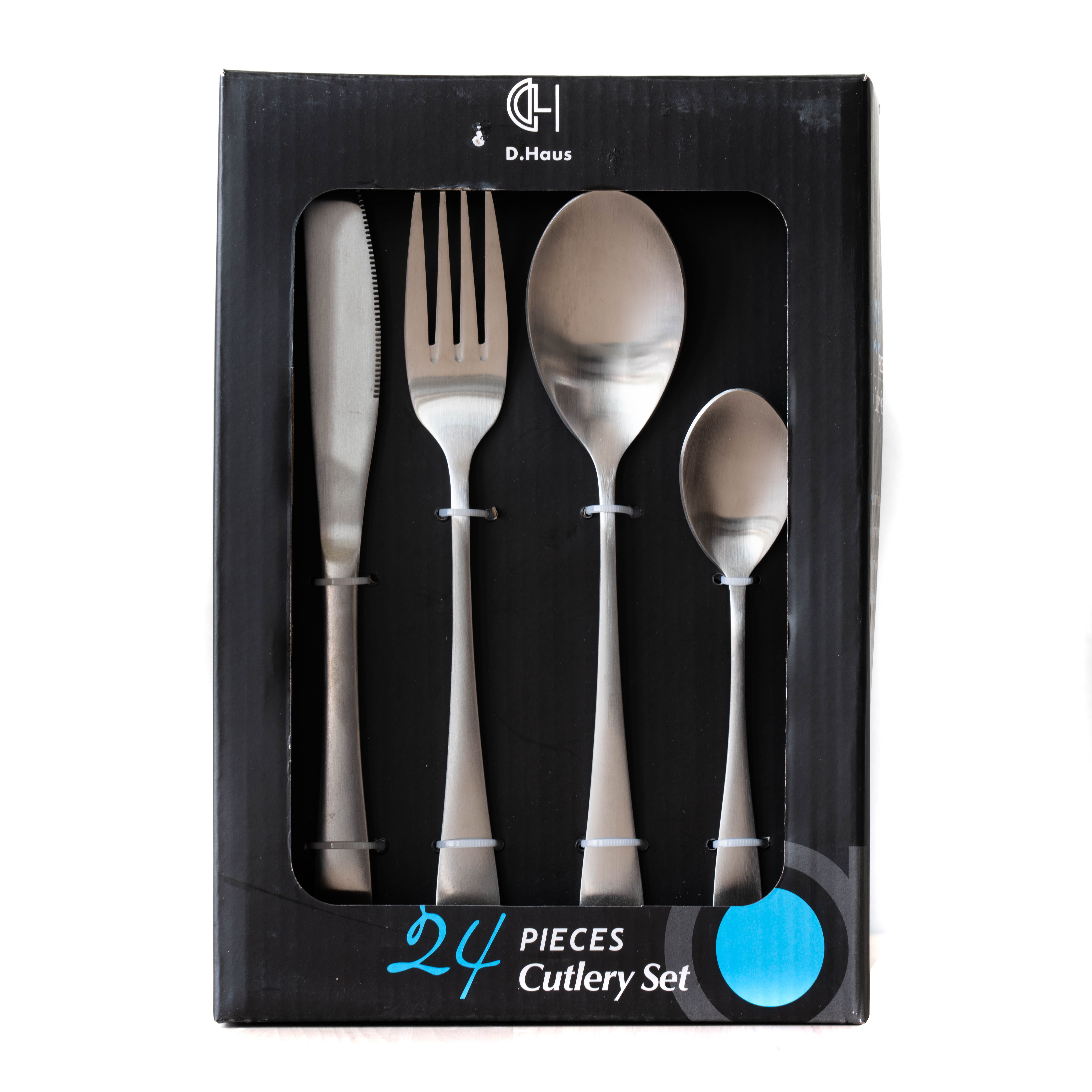 Vista 24pc Cutlery Sets - Matt Silver
