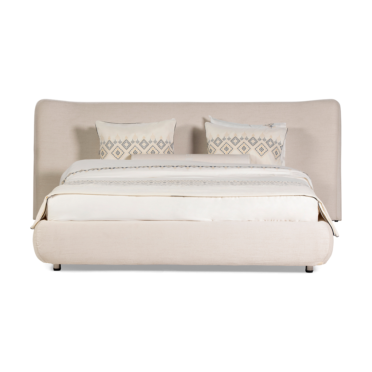Pierre King Size Bed 180x200-Beige