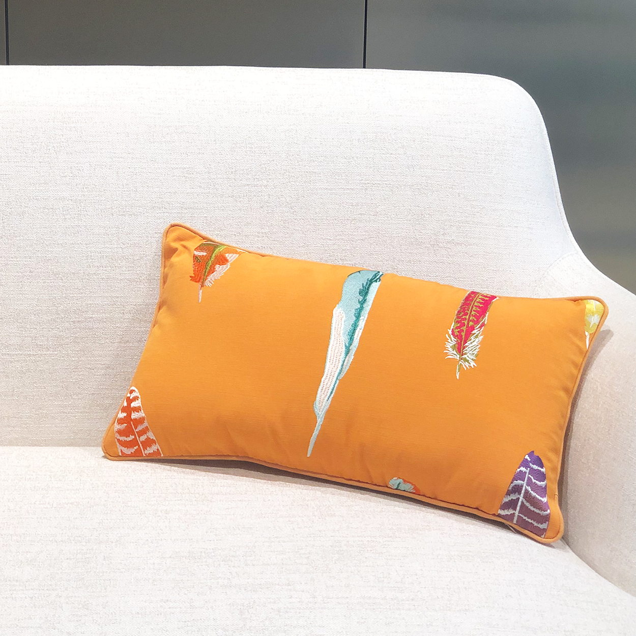 Semiplume 28*50cm Cushion-Tangerine