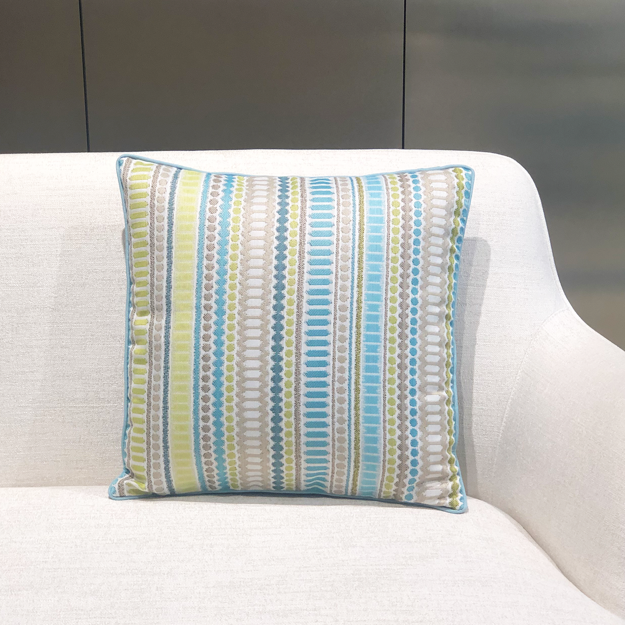Mod Lines Cushion 45*45cm-Turquoise 