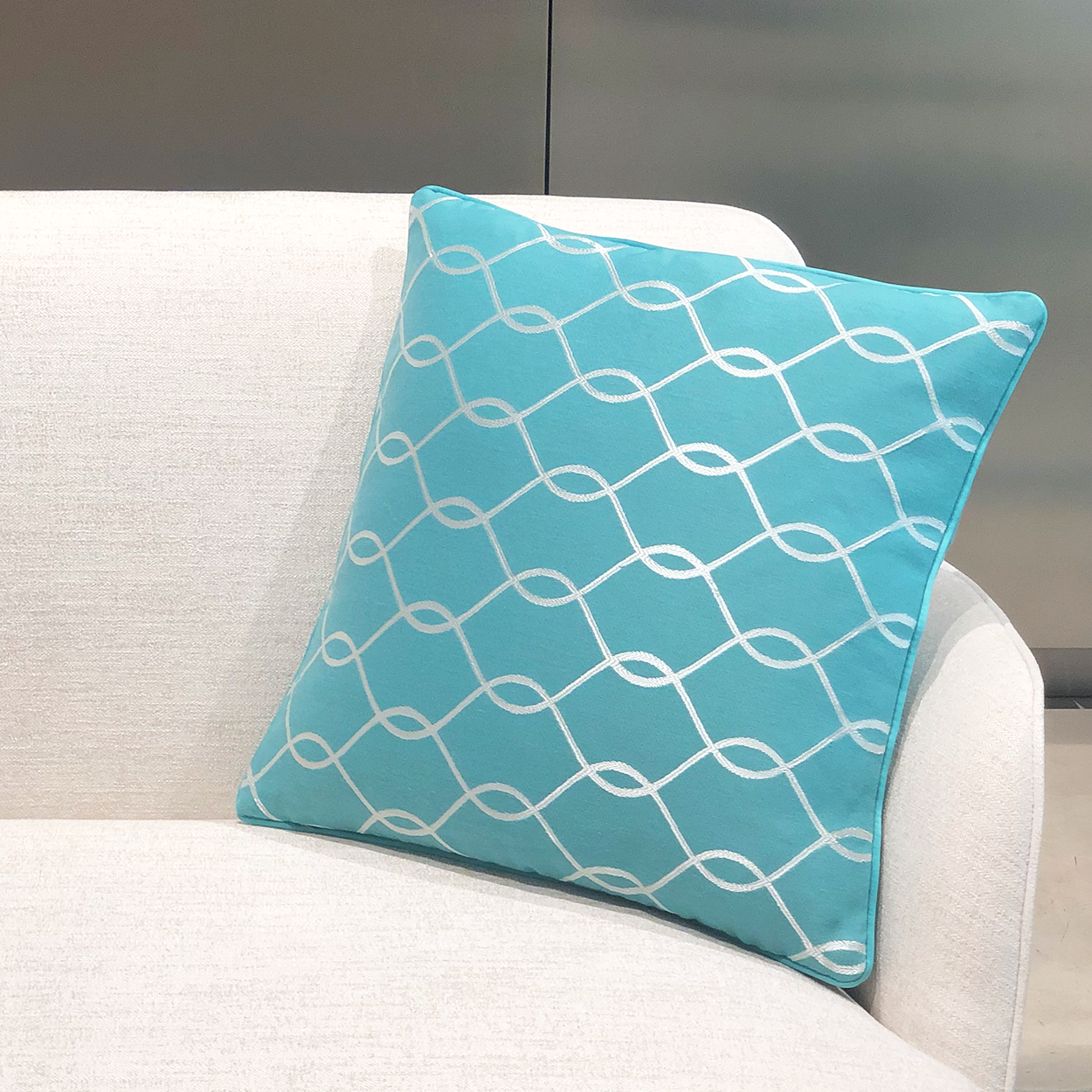 Ogee Filled 45*45cm- Turquoise 