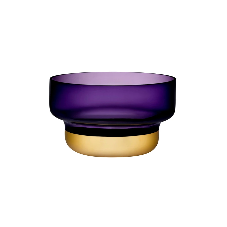 Contour Bowl Small-Purple Top Gold Base