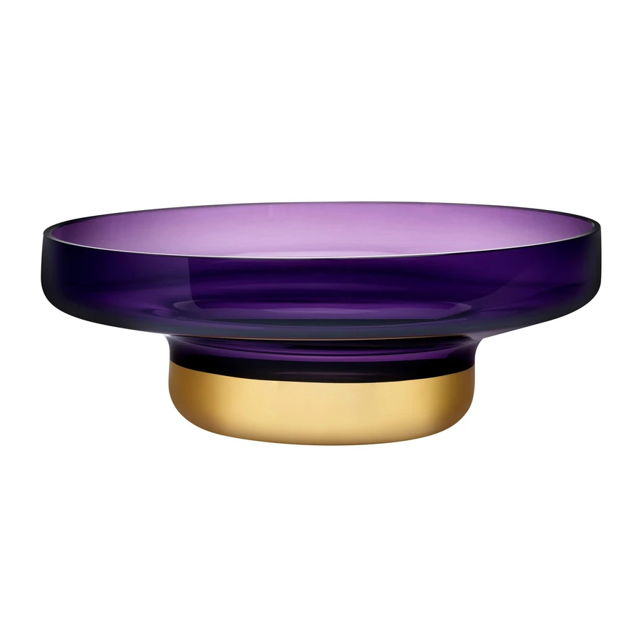 Contour Bowl Wide 360mm- Purple Top Gold Base