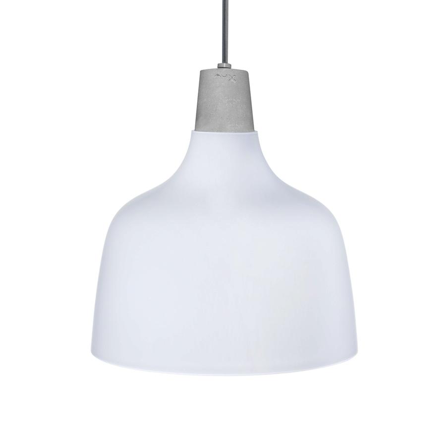 Mono Ceiling Lamp - Opal White w/Concrete Socket