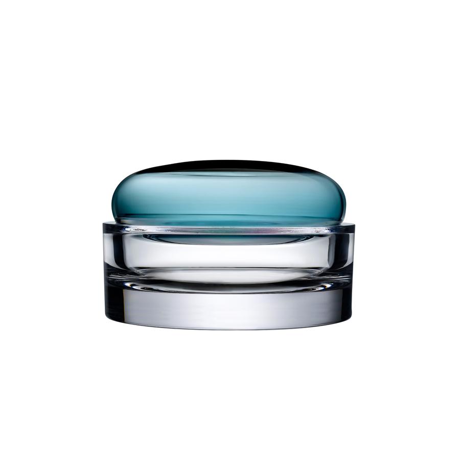 Ecrin Lidded Vessel Wide 166mm- Petroleum Green