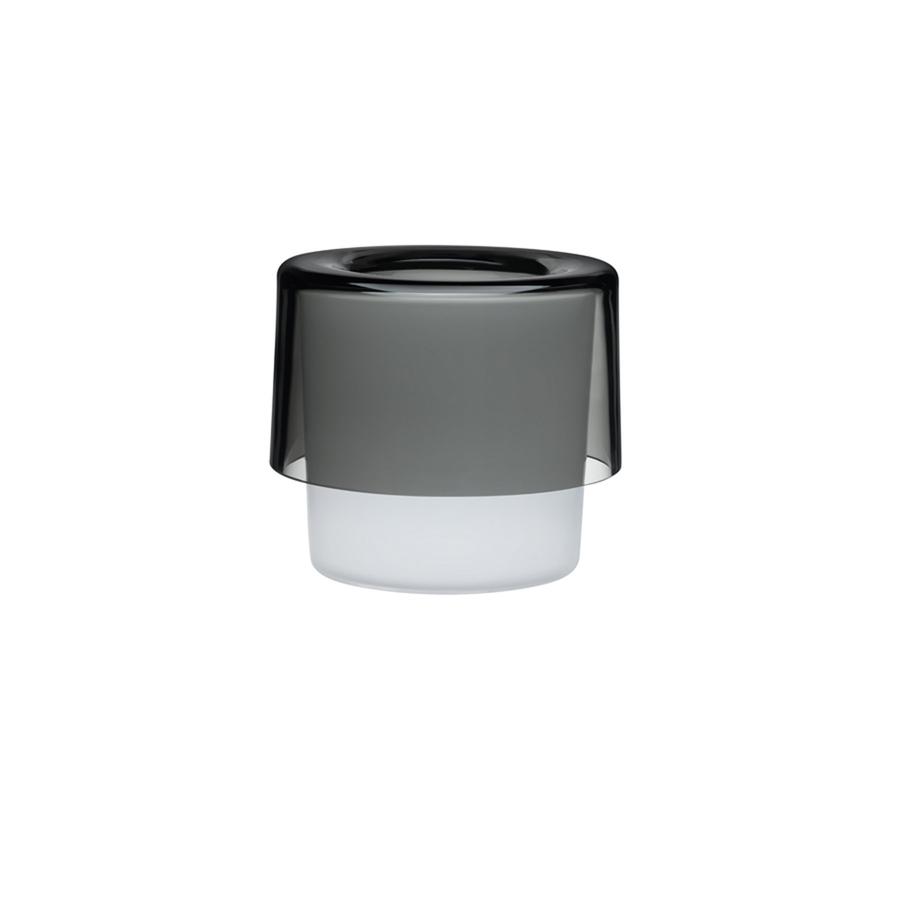 Roots Orchid Pot with Opal White Bottom - Smoke
