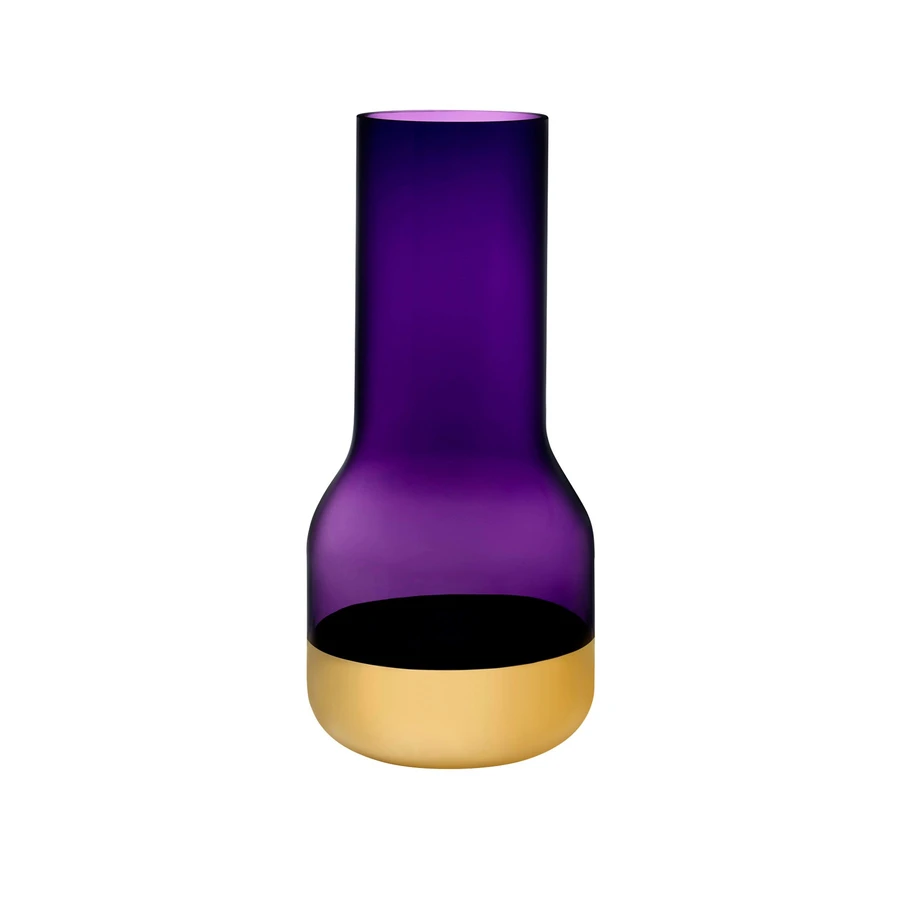Contour Tall Vase  400mm-Purple Top Golden Vase 